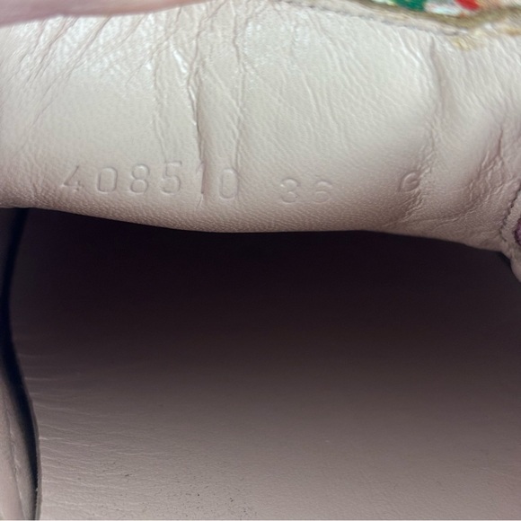 GUCCI DRY ROSE BOARD FLORAL PRINT LEATHER SLIP ON SKATE SNEAKERS - Picture 14 of 15